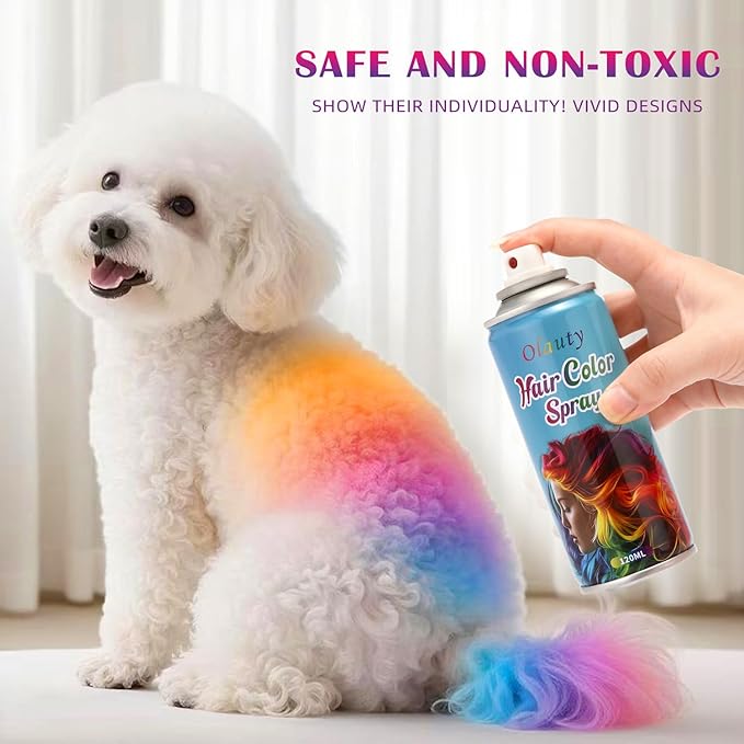 Purple Hair Spray, Temporary Hair Color Spray for Women, Men, Kids, One-Time Use Washable Hair Dye, Natural Hair Color Wax for Christmas, Hallowen, Cosplay, Festival Party Costume Makeup, DIY (Purple)