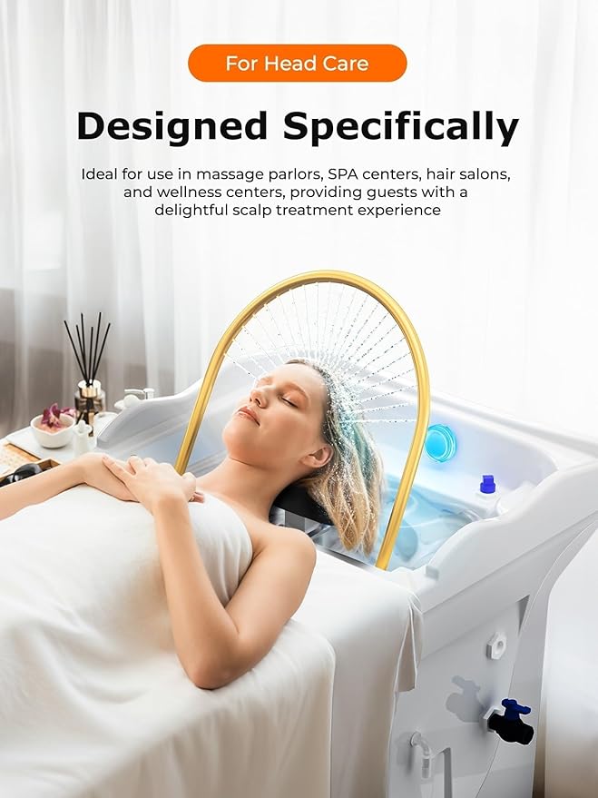 Innovative Touch Screen Dual System Japanese Head Spa Equipment, with 60L Large Water Storage Tank, Support 360°Water Circulation & Light Therapy