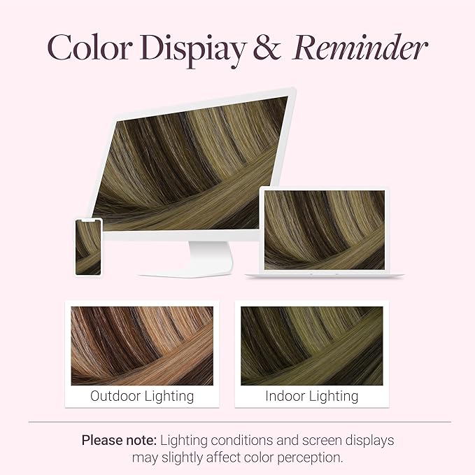 GOO GOO Clip in Hair Extensions Real Human Hair, Remy Human Hair Extensions Clip ins for Women, Natural Human Hair, 14inch 150g 9Pcs, 4/26/4 Balayage Chocolate Brown to Honey Blonde