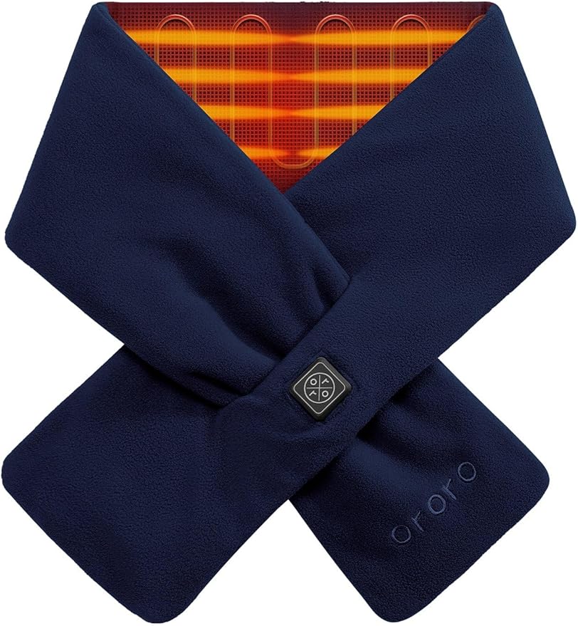 ORORO Heated Scarf, Up to 12 Hours of Warmth, Heated Neck Warmer with Rechargeable Battery