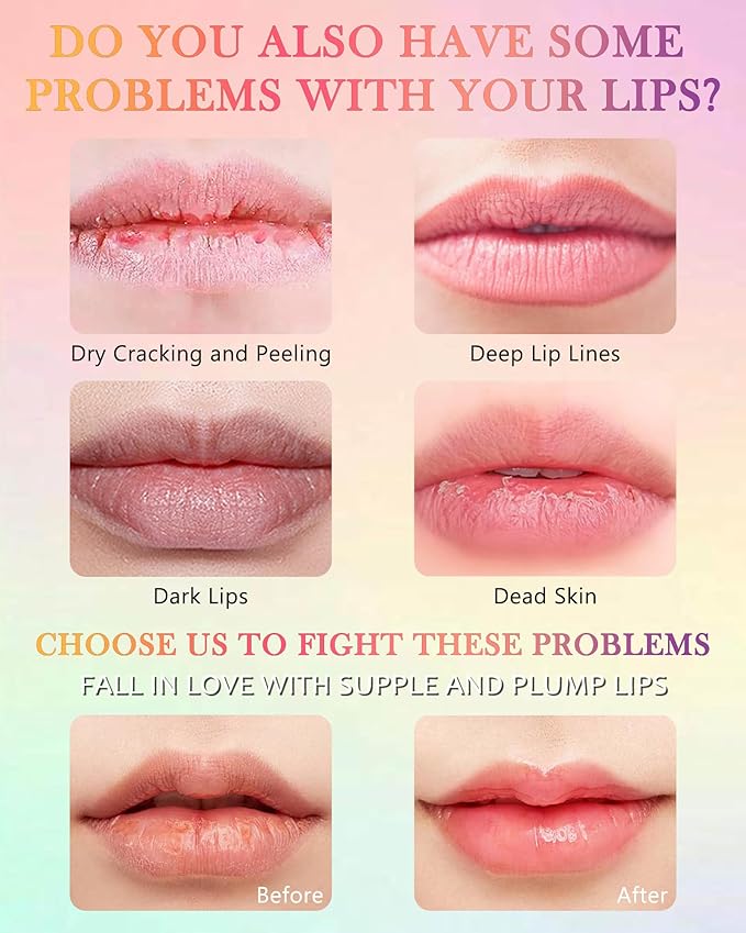 Hydrating Lip Glowy Balm, Ultra-Nourishing Lip Balm for Dry Cracked Lips, Moisturizer Lip Repair Sleeping Lip Mask, Day and Night Lip Care Therapy Treatment,Glossy Smooth Lip Butter Balm-04#Grape