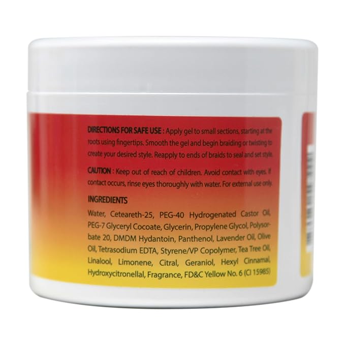 GRIP N GLIDE Braiding Gel Maximum Hold for LOC & Twist - No Flaking, No Whitening, Fast Drying, High Shine, Cool & Refreshing, Long Lasting Hold (10 oz)