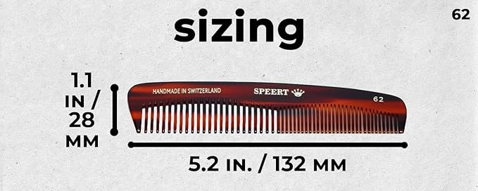 #62 Handmade Wide Narrow Tooth Comb Tortoise Havana Acetate Thick Coarse Curly Thin Fine Straight Hair Detangling Parting Grooming Teasing Hair Styling Hairdresser Barber Hairdressing Wet Dry