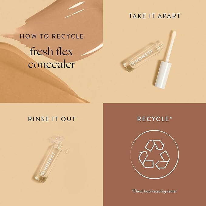 Honest Beauty Fresh Flex Concealer with Niacinamide + Vitamin E + Hyaluronic Acid | Vegan + Cruelty free | Tawny, 0.17 fl oz