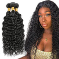 Curly Bundles Human Hair Natural Black Kinky Curly Bundle Niegmeag Brazilian Virgin Soft and Silky Remy Hair 3 Bundles 18 20 22 Inch Double Weft Color 1B Bundle Hair Weave