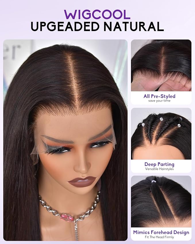 13x6 Lace Front Wigs Human Hair 180 Density Straight Transparent Lace Front Wigs Human Hair Pre Plucked Wigs for Women Glueless Wigs No Synthetic Blend Triple Lifespan 3X 26inch