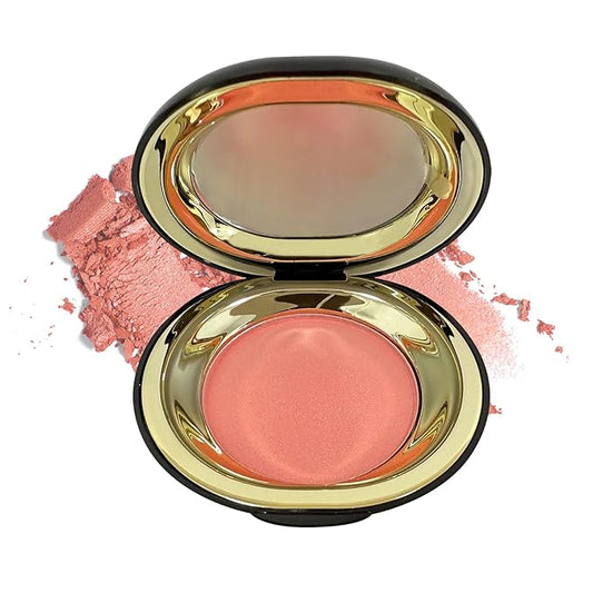 Face Blush for Cheeks Waterproof Smooth Creamy Formula, Matte Finish Buildable Lightweight Cream Blush Balm Create a Natural, Long Lasting Makeup Brightens Facial Radiance (Pinkish Apricot)