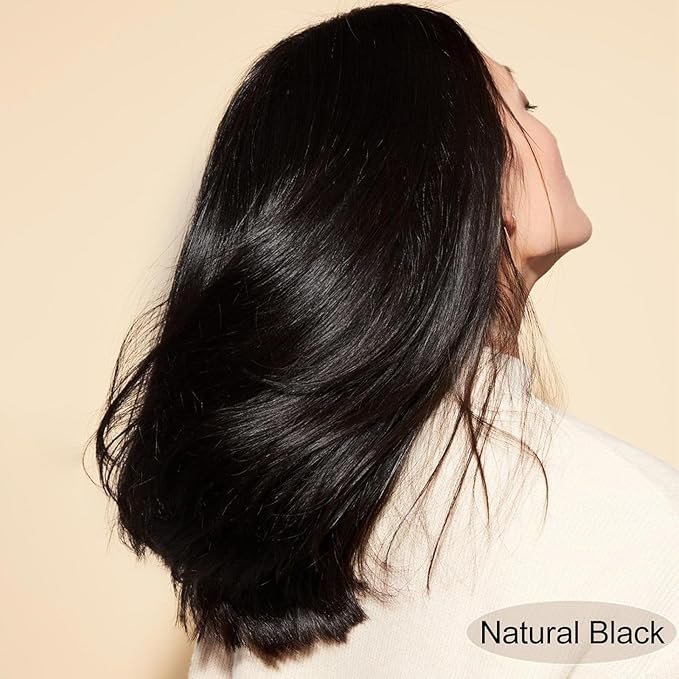 Black Long-Lasting & Natural Hair Color Shampoo - 3 in 1 for Gray Coverage, Instant Effect in Minutes for Men & Women, 16.9 Fl Oz