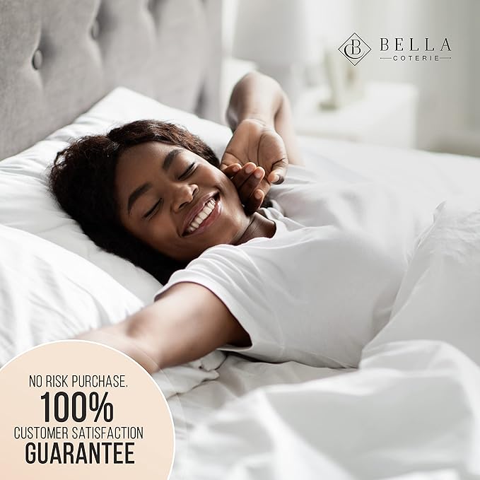 Bella Coterie Luxury Silk Pillowcase for Hair and Skin | 30 Momme | 100% Pure 6A Mulberry Silk | Super Soft | Perfectly Plush [King, White]