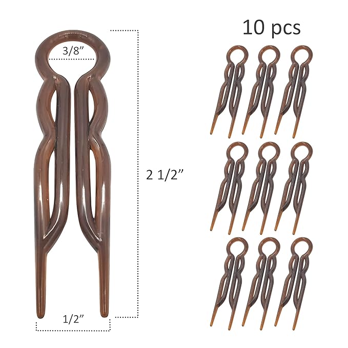 Good Hair Days Hair Pins - 2 1/2" Plastic, U-shaped Magic Grip Hairpins, Strong Durable Pins For Fine, Thick & Long Hair, Styling Accessories - Crystal, Set of 20