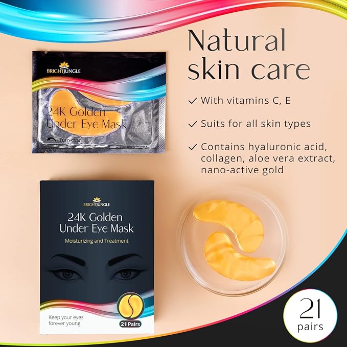 Under Eye Patches - Collagen Eye Pads for Dark Circles and Puffiness, Under Eye Masks for Women, Rich in Nutrients, Peptides, Restores Skin Firmness, Intense Hydration