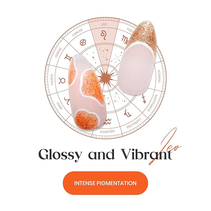 Beetles Fall Gel Polish Nail, 6 Colors Golden Empire Orange Yellow Brown Gel Polish Set Soak Off Uv LED Lamp Trendy Manicure Gel Nail Polish Kit for Girls Women