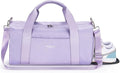 Gym Bag for Women Girls with Shoe Compartment & Wet Pocket - Duffle Bag for Travel Sports Fitness Workout Athletic, 19"-Medium, Purple