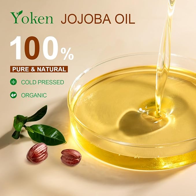1 Gallon Jojoba Oil EWG Verified - 100% Pure Jojoba Oils Bulk Cold Pressed Unrefined Hexane Free Virgin Golden jojoba Carrier Oil for Hair Skin Massage DIY Natural Body Moisturizer