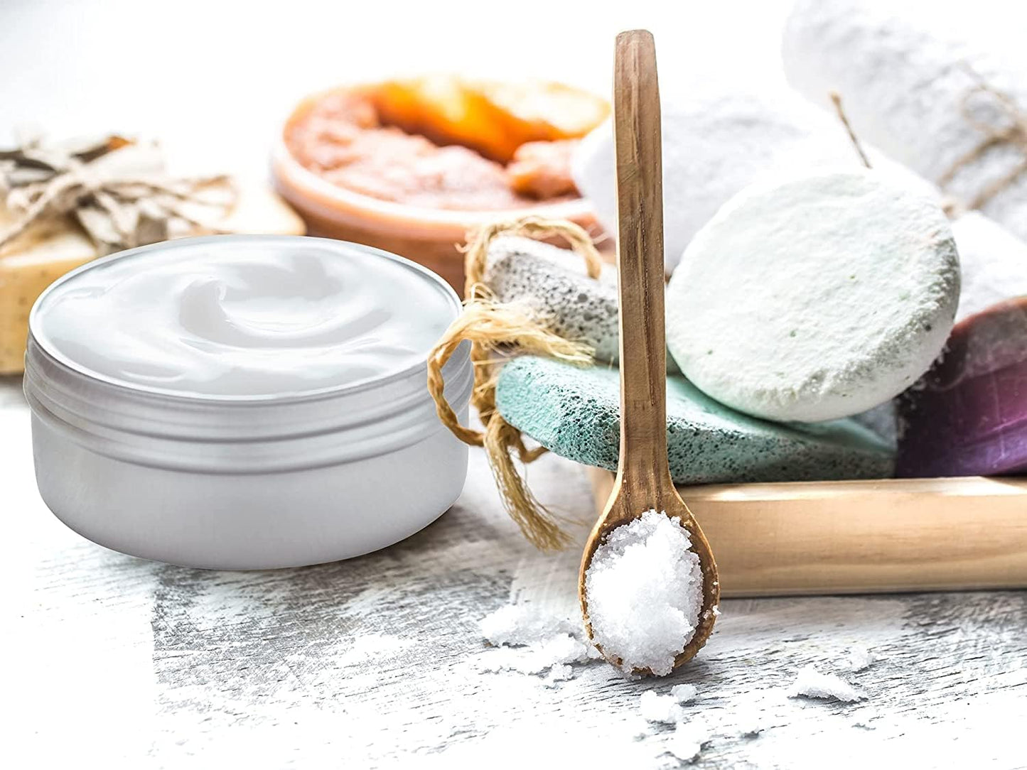 1 Ounce Aluminum Tin Jar Refillable Containers 30 ml Aluminum Screw Lid Round Tin Container Bottle 50 Pack for Cosmetic,Lip Balm, Cream