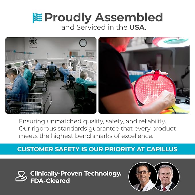 Capillus Pro Mobile Laser Therapy Cap for Hair Regrowth, with 272 Red Light Lasers for Laser Hair Growth, Red Light Hair Growth