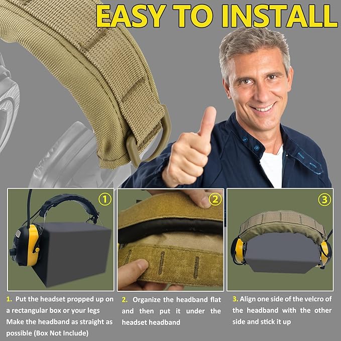 PROHEAR HC01 Headset Cover Tactical Advanced Earmuffs Modular Cover Fit for 3M WorkTunes Peltor Howard Leight Impact Walkers Razor - Desert