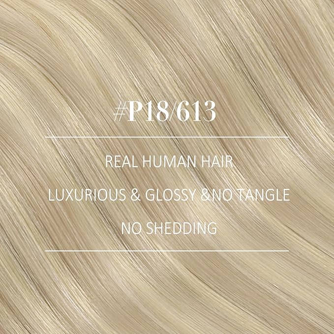 YoungSee Human Hair Sew in Extensions Blonde Highlights Sew in Hair Extensions Real Human Hair Warm Ash Blond Highlights Bleach Blonde Hand Tied Weft Hair Extensions Human Hair 100G 24Inch