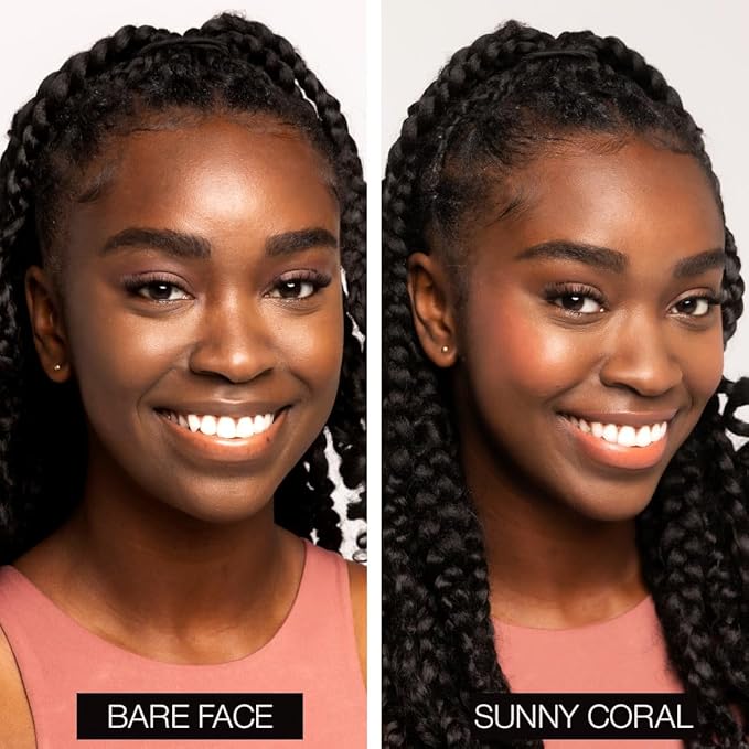 Palladio Liquid Blush for Cheeks & Lips 2-in-1 Makeup Face Blush, Weightless Cream Formula, Smudge Proof Long-Wearing Pigmented Blush, Natural Look Makeup Face Blushes, Dewy Finish, Sunny Coral