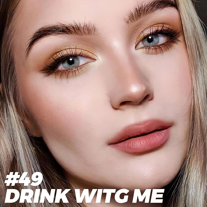 FOCALLURE Shimmer and Matte Cream Eyeshadow Stick,Smooth Brilliant Eye Brightener Pencil for Women,Long Lasting Waterproof Eye Shadow and Liners Makeup,Drink With Me