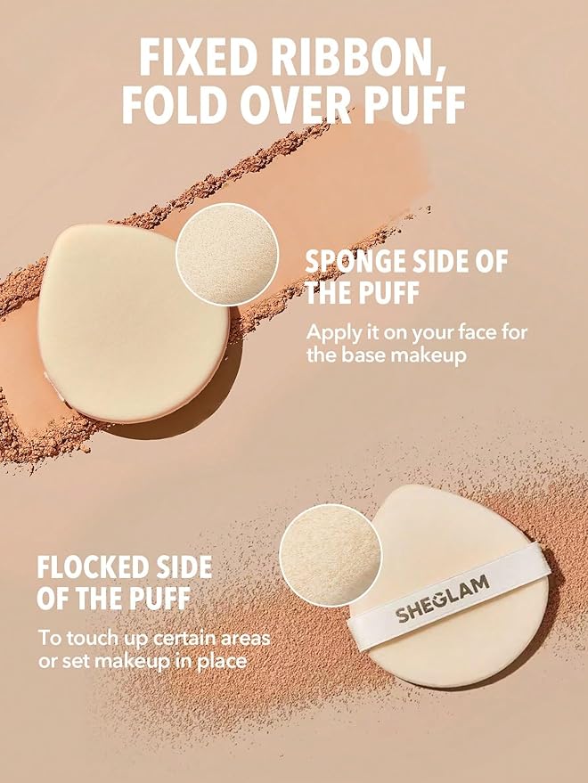 SHEGLAM SKin-Focus Full Coverage Powder Foundation Oil-Control Lightweight Face Pressed Powder Makeup-Honey