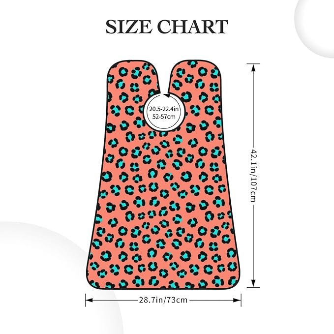 Professional Beard Bib, Non-Stick Hair Catcher Apron Waterproof, Shaving Grooming Essential for Men Dad, Funny Leopard Print Shave Bib
