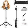 Relx Wig Head Stand - Adjustable Mannequin Head Stand - Wig Stand for Styling - Wig Stand Tripod for Cosmetology Hairdressing Training (Head Not Included)