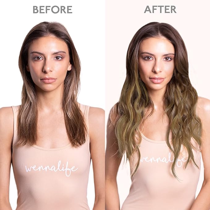 WENNALIFE Seamless Clip In Hair Extensions, 18 Inch 130g 7pcs Balayage Chocolate Brown to Caramel Blonde Hair Extensions Clip in Human Hair Invisible PU Skin Weft Natural Remy Human Hair Extensions