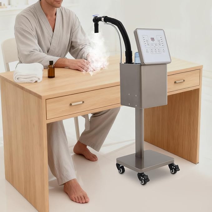 110V 1600W Nano Hair Steamer Machine, Professional Micro Mist Salon Hair Processor, Salon Spa Equipment Vertical Nano Hair Steamer for Deep Hair Care Repair, Hair Styling
