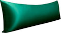 NTBAY Satin Body Pillowcase for Hair and Skin, Luxurious and Silky Pillow case with Envelope Closure, 20x54 Inches, Dark Green