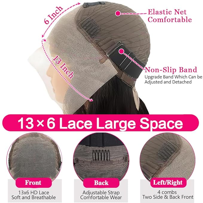 13x6 Lace Frontal Wigs Virgin Curly Human Hair Wigs 250% Density 20 Inch Deep Wave Lace Front Wigs Human Hair 13x6 Full Lace Front Wigs Pre Plucked for Women Natural Color