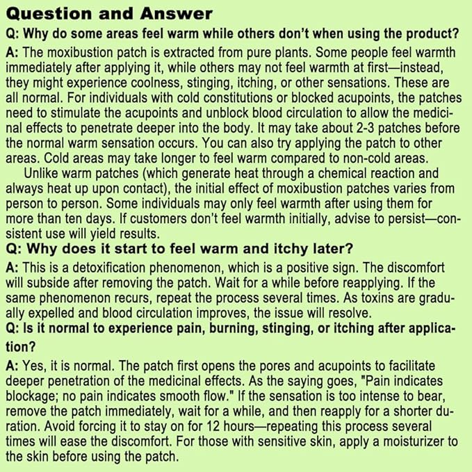 100 Patches Moxibustion Herbal Warming Patch – Mugwort Self-Heating Pads, Comfort for Back, Neck, Shoulder, Knee & Joints, Traditional Chinese Inspired (12 * 8cm)