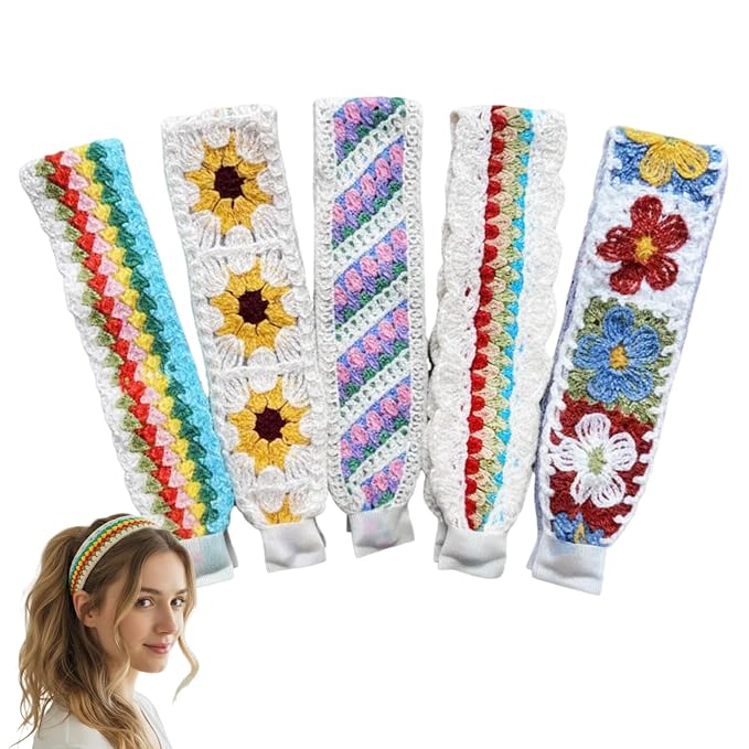 Makeup and Face Washing Headband, 5 Pack Headbands for Women, Full-size Velcro design, No-Squeeze, No-Pull Band Gentle on Hair and Head