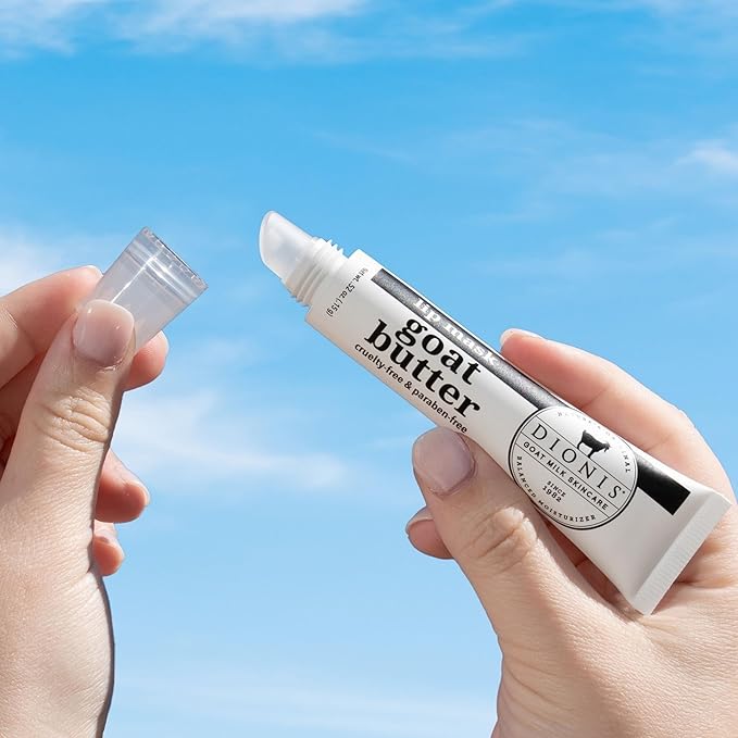 Dionis Goat Butter Overnight Lip Mask & Lip Balm Kit - Goat Milk, Jojoba & Moringa Oils Moisturize & Repair Chapped Lips Overnight while Lip Balm Keeps Moisture Locked In All Day, Pumpkin