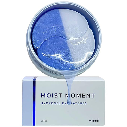 Moist Moment Under Eye Patches | Hydrating Eye Treatment Gel Masks With Hyaluronic acid & Squalane | Under Eye Masks For Dark Circles and Puffiness, Under Eye Bags, Wrinkle Care, Men and Women