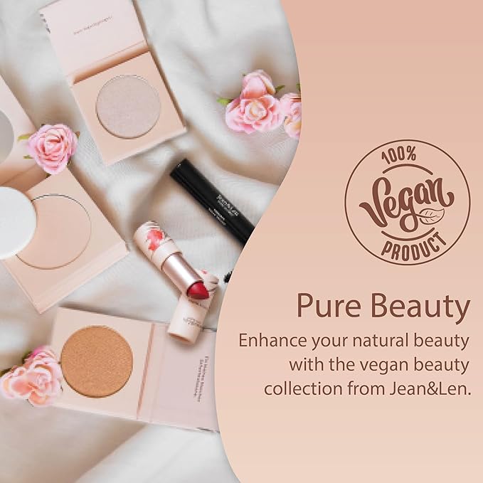 Pure 2in1 Compact Powder Feather Light 01 Ivory by Jean&Len, for a flawless transition and natural look, lasts 24 hours, with organic ingredients, vegan