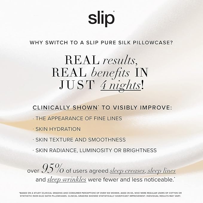 slip King Pure Silk Pillow Case - 100% Pure 22 Momme Mulberry Silk- King Size Standard Pillow Case - Anti-BedHead, Anti-Sleep Crease, Navy (20" x 36")