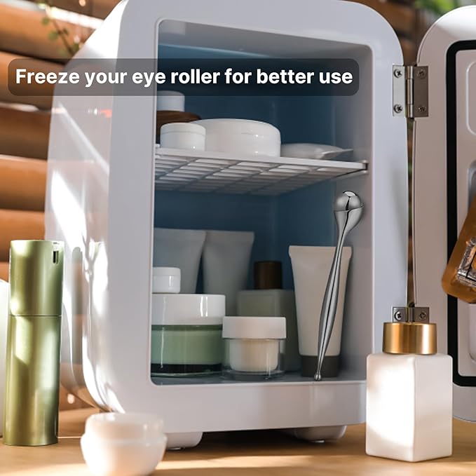 2-in-1 Eye Cream Applicator and Ice Roller, Face Massager Tool for Puffiness, Eye Bags, Muscle Ache