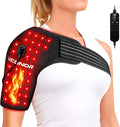 Viconor Red Light Therapy for Shoulder Pain Relife, Infrared Light Therapy for Body, Improve Joint Muscle， 660nm&850nm Red Light Shoulder Wrap with Massage, Black1