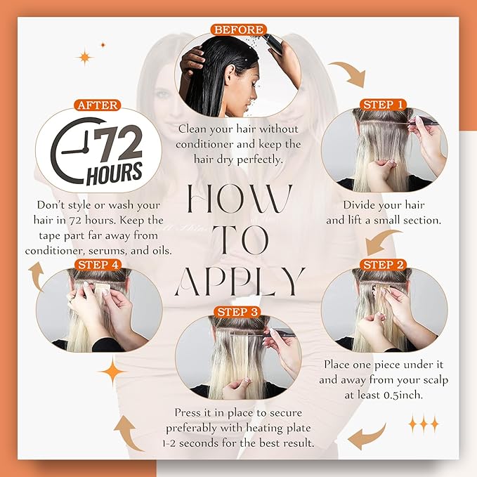 Full Shine Tape in Hair Extensions 14Inch Seamless Skin Weft Tape Hair Extensions Real Human Hair 10 Golden Brown Highlighted 613 Bleach Blonde Human Hair Extension Straight Hair 50G 20Pcs for Women