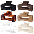 Hair Clip, 3.5 Inch Medium Hair Claw Clips 6 Pack for Women and Girls - Amber Hair Accessories
