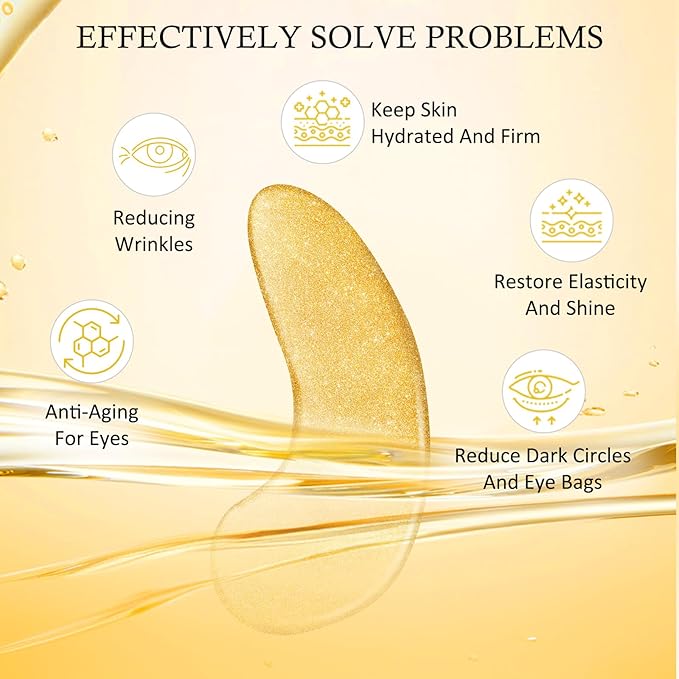 Under Eye Patches for Puffy Eyes and Dark Circles,24 Pcs Collagen Under Eye Mask Skin Care Products,Snail Mucin Eye Patches,Wrinkle Patches