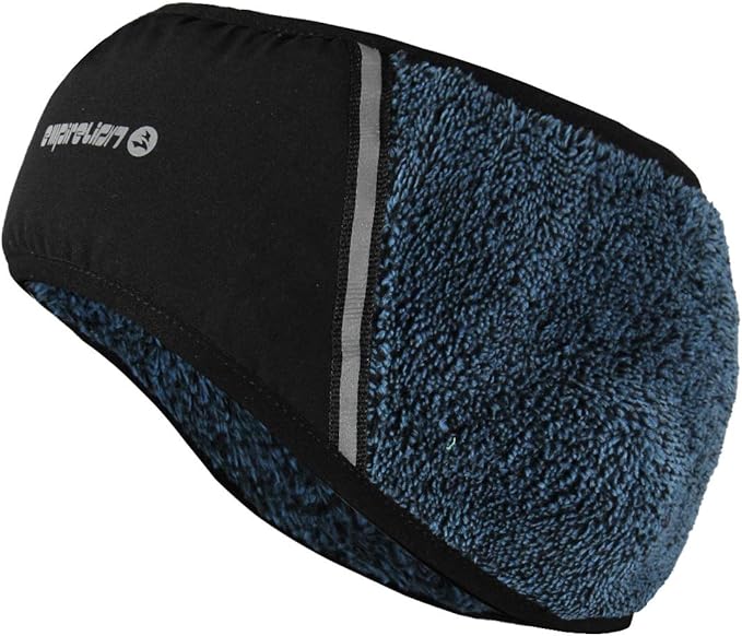 EMPIRELION Original Luxurious Plush Fleece Headband, Soft Running Ear Warmer Forehead Windproof Protection Reflective Gear