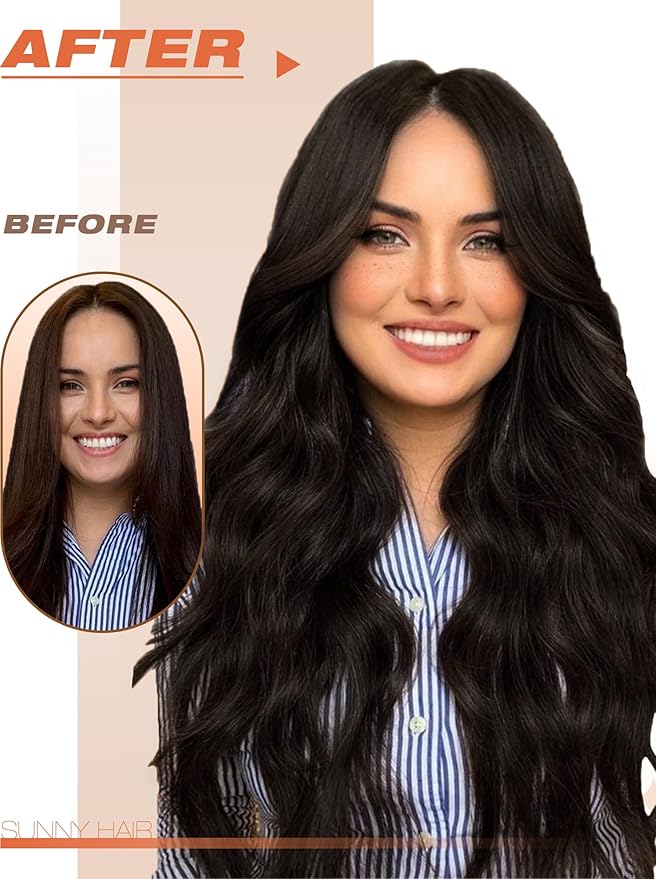 Sunny Hair Tape in Hair Extensions Human Hair 14inch Hair Extensions Real Human Hair Tape in Extensions for Women Darkest Brown Invisible Natural Straight Skin Weft Double Sided Tape 40pcs 100g