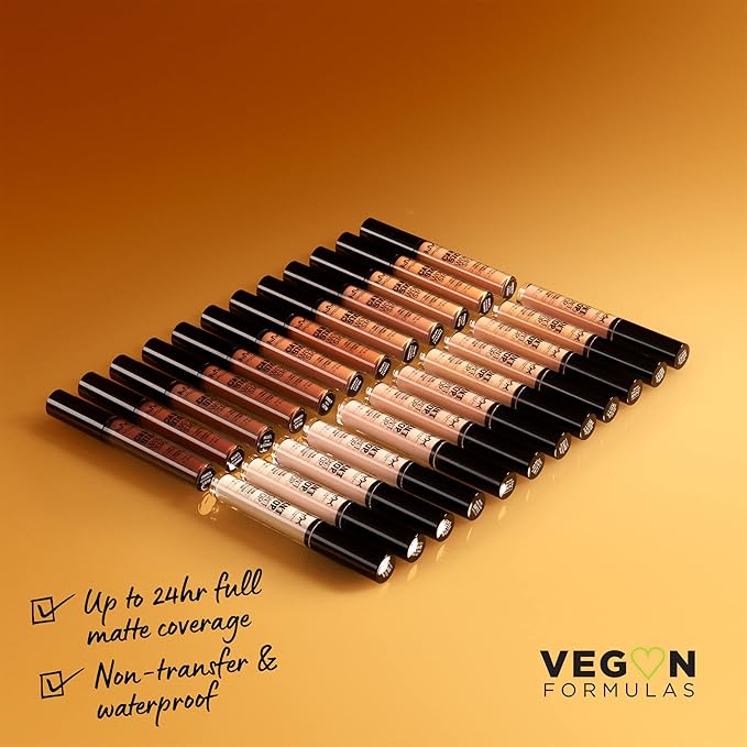 NYX PROFESSIONAL MAKEUP Can't Stop Won't Stop Contour Concealer, 24h Full Coverage Matte Finish - Deep (Pack of 2)