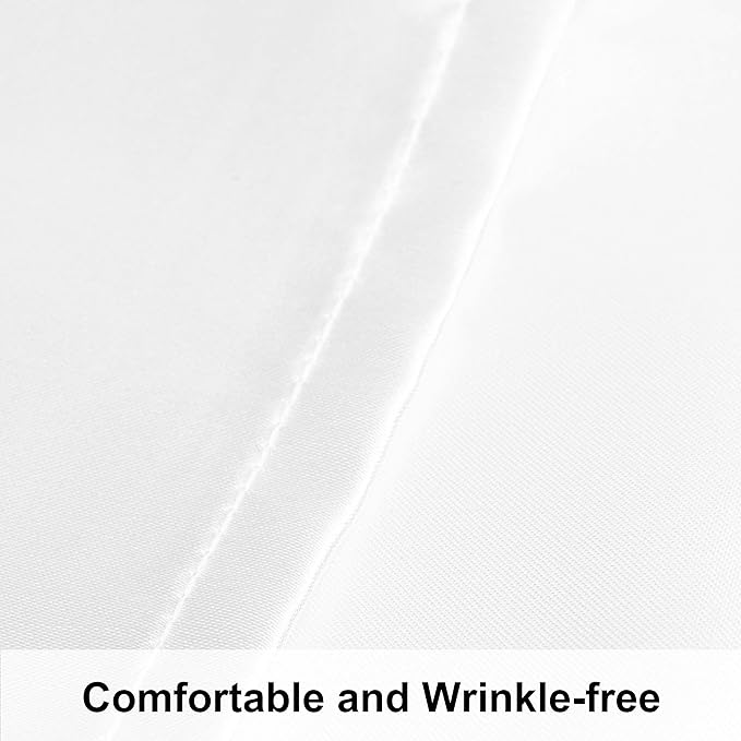 NTBAY 2 Pack Satin King Pillowcases for Hair and Skin, Luxurious and Silky Pillow Cases with Envelope Closure, 20x36 Inches, White