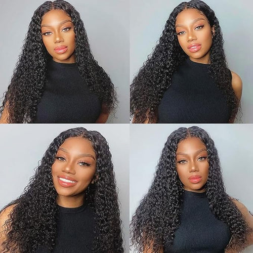 32 Inch Water Wave Bundles Natural Black Human Hair Bundles Unprocessed Brazilian Virgin Remy Hair Extensions Niegmeag Double Weft Hair Weave 100g/Pc