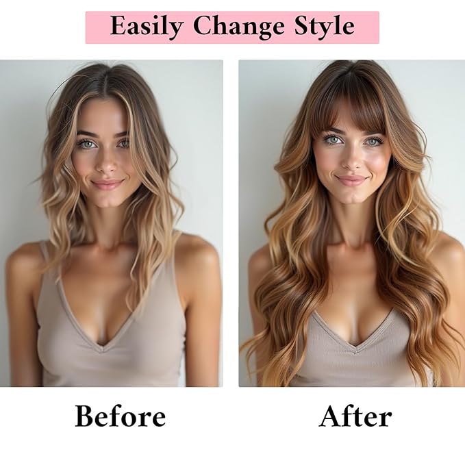 SEGO 100% Real Human Hair Toppers with Bangs,Silk Base 150% Density Clip in Topper Top 2.7”x5.1” Hair Pieces for Women with Thinning Hair/Hair Loss Cover Gray Hair