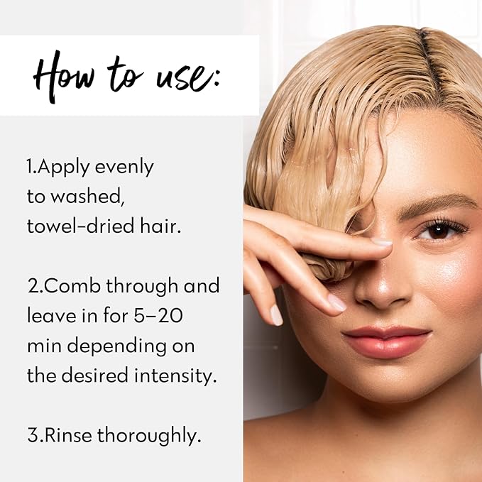 Four Reasons Color Mask - Vanilla Blonde - (27 Colors) Color Depositing Conditioner, Toning Treatment, Tone & Enhance Color-Treated Hair - Semi Permanent Hair Dye, Vegan and Cruelty-Free, 6.76 fl oz