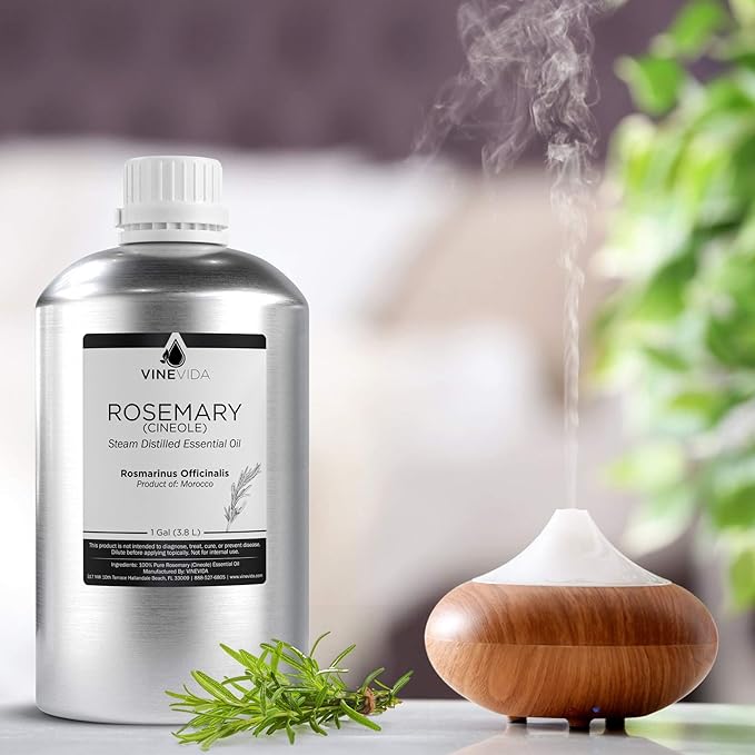 VINEVIDA Rosemary Essential Oil - Gallon Rosemary Oil Undiluted - Bulk Gallon Essential Oil for Soap Making & Candle Scents - 8 lbs